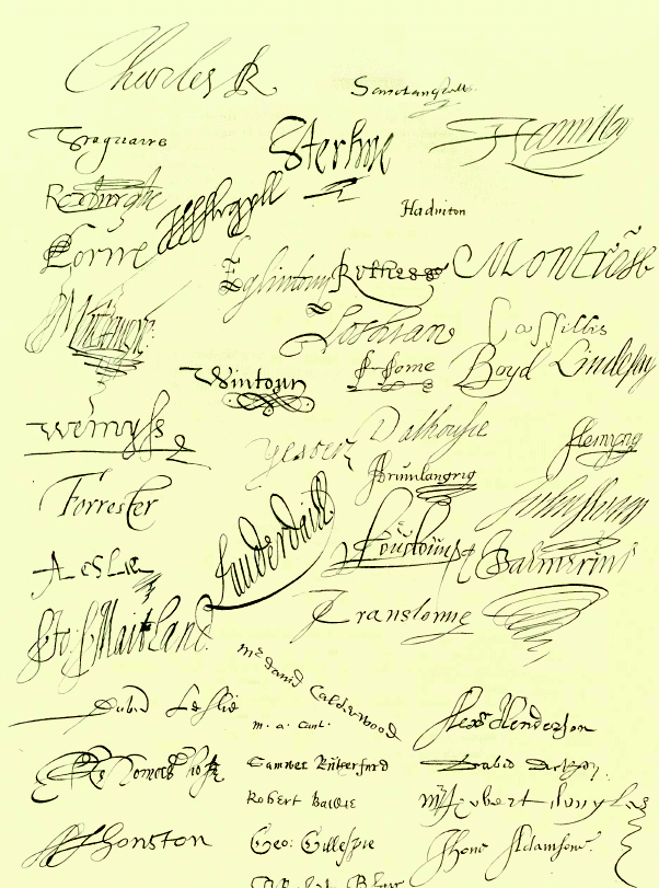 [Fac-simile of signatures of principal persons.]