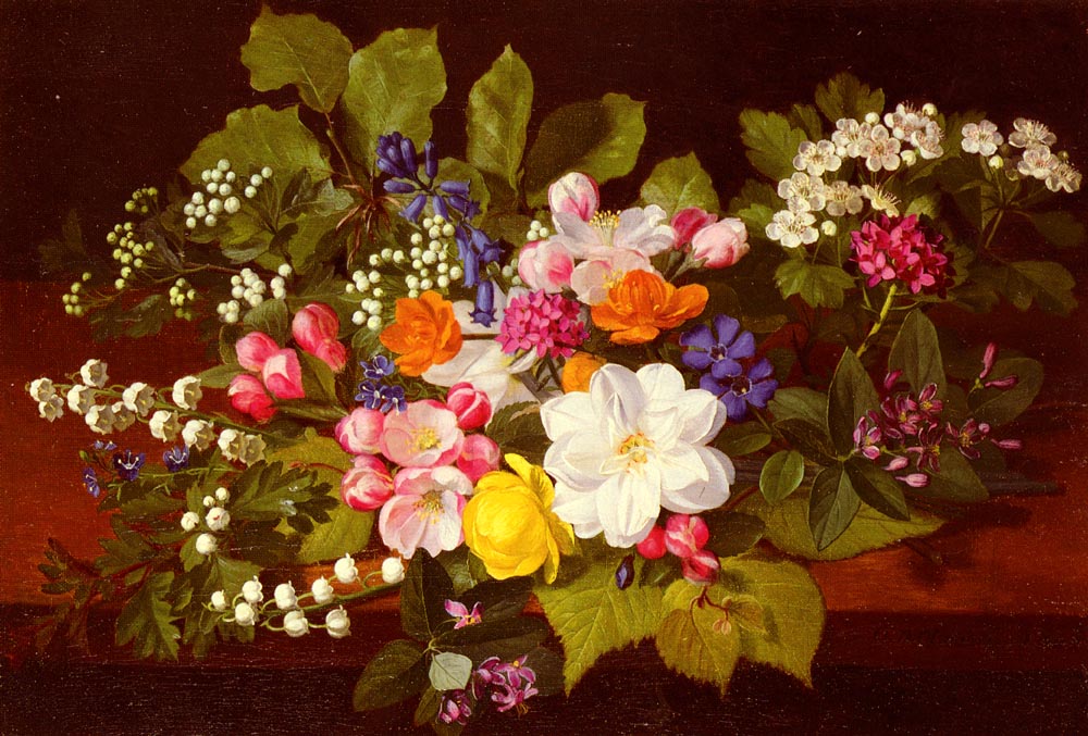 Ottensen-Otto-Didrik-A-Bouquet-Of-Spring-Flowers-On-A-Ledge.jpg