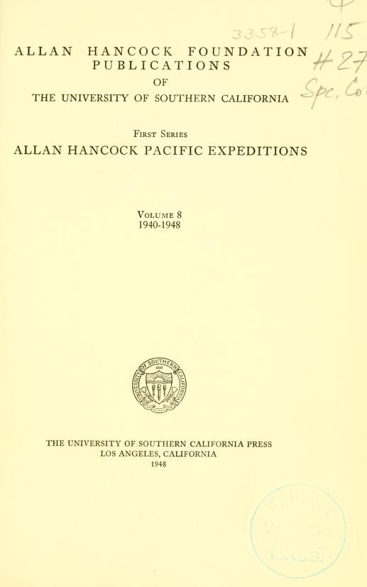 Media type: text; Ziesenhenne 1940 Description: New Ophiurans of the Allan Hancock Pacific Expeditions;