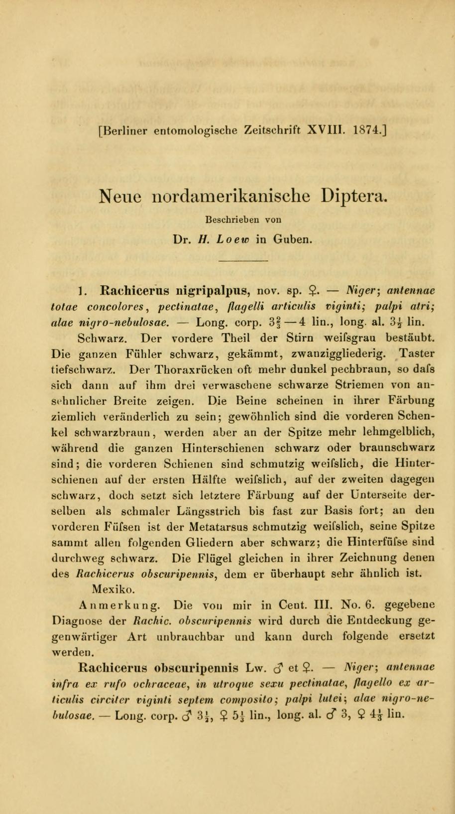 Media of type text, Loew 1874. Description:Neue nordamerikanische Diptera