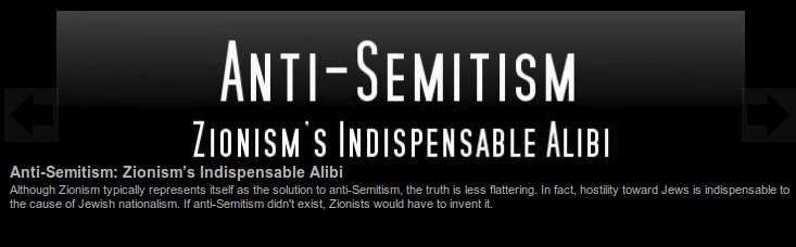 AnitSemItism : Zionism's Indispensable Alibi