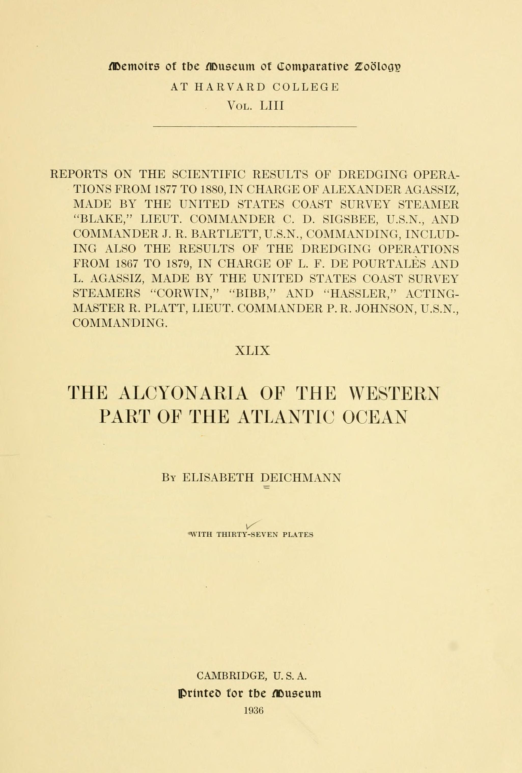 Media of type text, Deichmann 1936. Description:MCZ Memoirs Vol. LIII