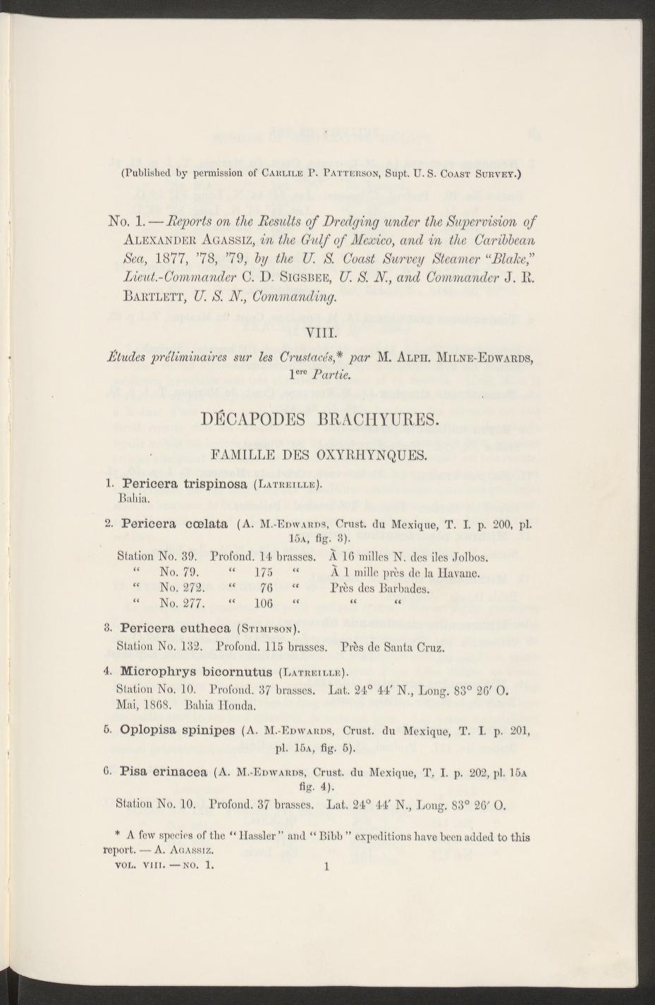 Media type: text; Milne-Edwards 1880 Description: Etudes preliminaires sur les Crustaces;