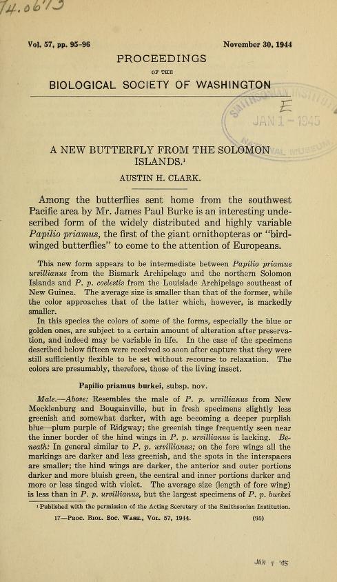 Media type: text;   Clark 1944 Description: Austin (1944), Proc. Biol. Soc. Wash. 57:95-96;