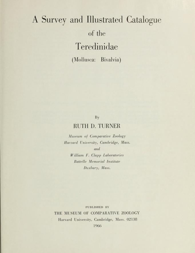 Media type: image; Turner 1966 Description: A survey and illustrated catalogue of the Teredinidae;