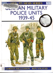 German Military Police Units 1939 45