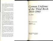German Uniforms Of The Third Reich 1933 1945