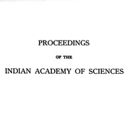 Indian Academy of Sciences: Proceedings B 1934-1979