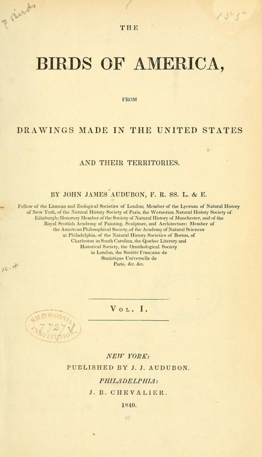 v.1 (1840) - The birds of America - Biodiversity Heritage Library