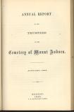 1863-01 Annual report of the trustees of the Cemetery of Mount Auburn. January, 1863.