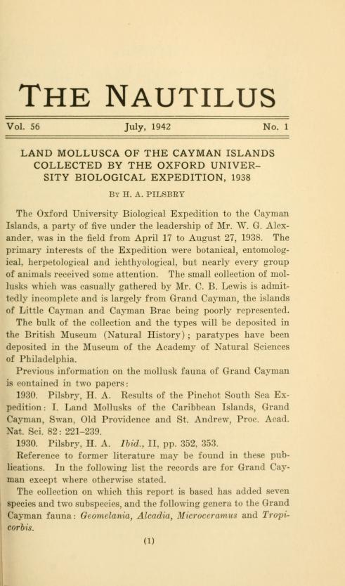 Media type: text; Schwengel and McGinty 1942 Description: The Nautilus, vol. 56, no. 1;